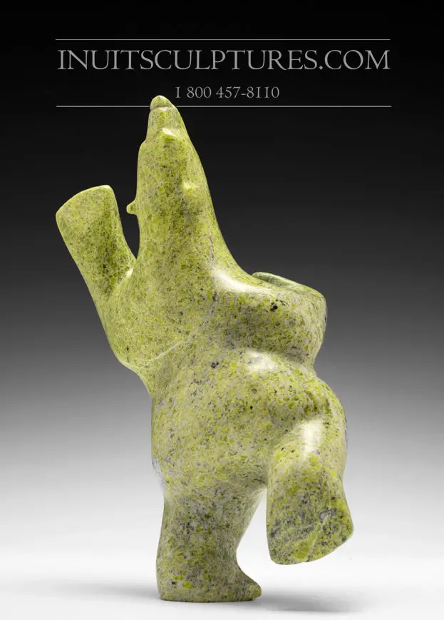 10-Inch Enthusiastic Dancing Bear By Allan Sheutiapik 1