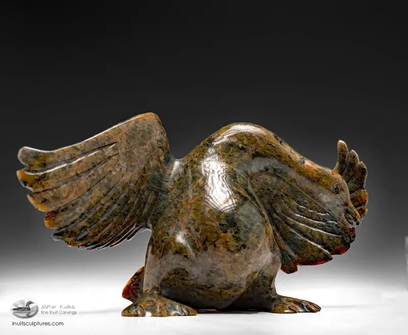 10-Inch Preening Goose Carving By Kelly Etidloie — 'Strike A Pose' Series 1