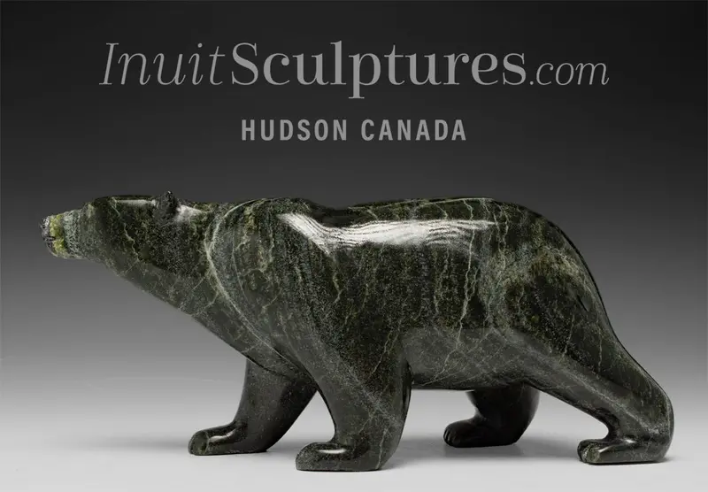 10-Inch Walking Bear Carving By Tim Pee – 'Just Walk Away, Renee' 1