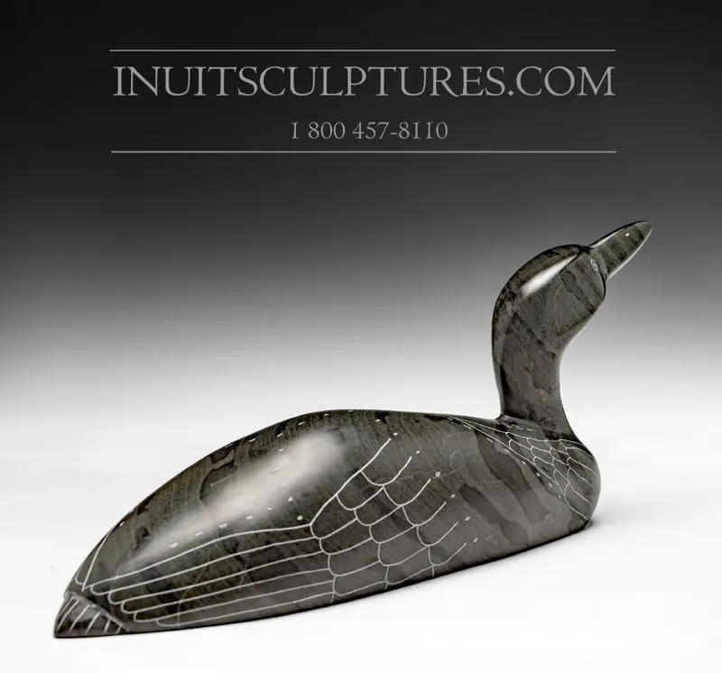 11-Inch Loon Carving By Jimmy Eyaituk 1