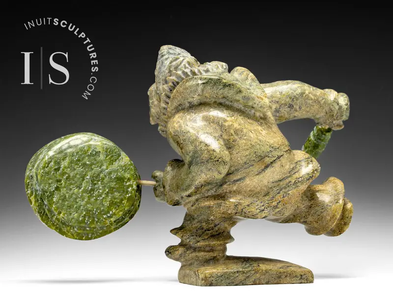 12-Inch Drum Dancer Figure By Pootoogook Jaw – 'In The Eye Of The Hurricane' 1