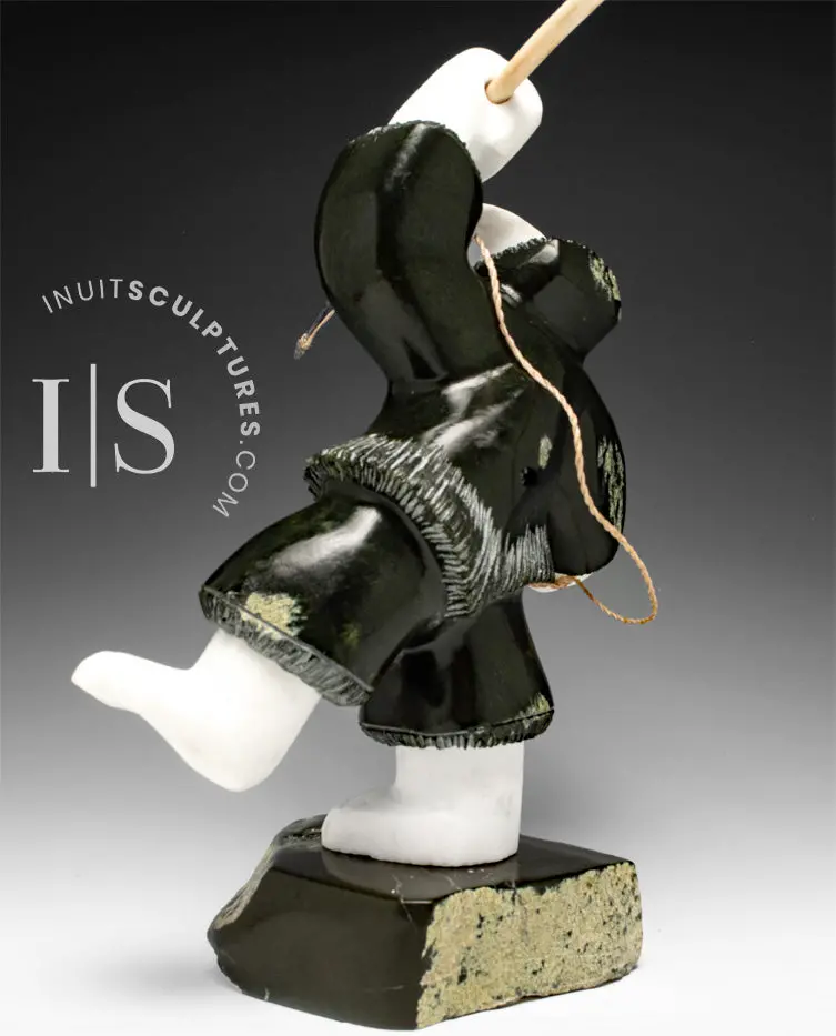 12-Inch Inuit Sculpture: 'Dancing Bear Hunter' By Dale Ford — 'Charge!' Limited Edition 1