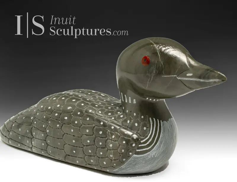 12-Inch Loon Sculpture By Jimmy Iqaluq – 'Bill' 1