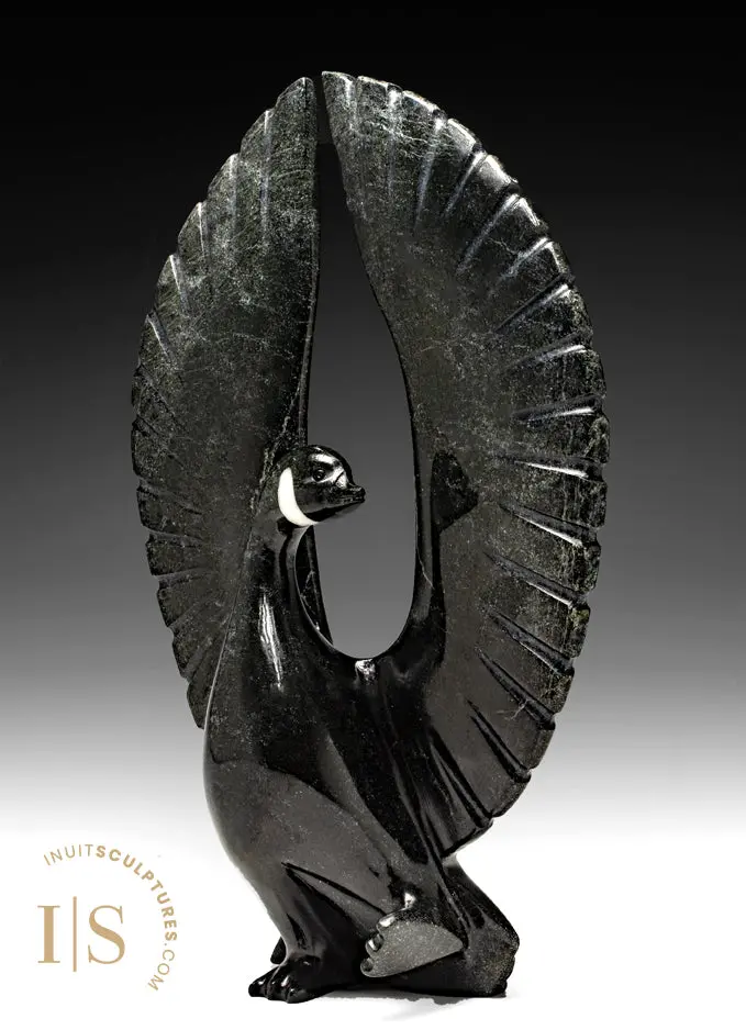 13" Canada Goose Carving By Johnysa Mathewsie: 'Edward' 1