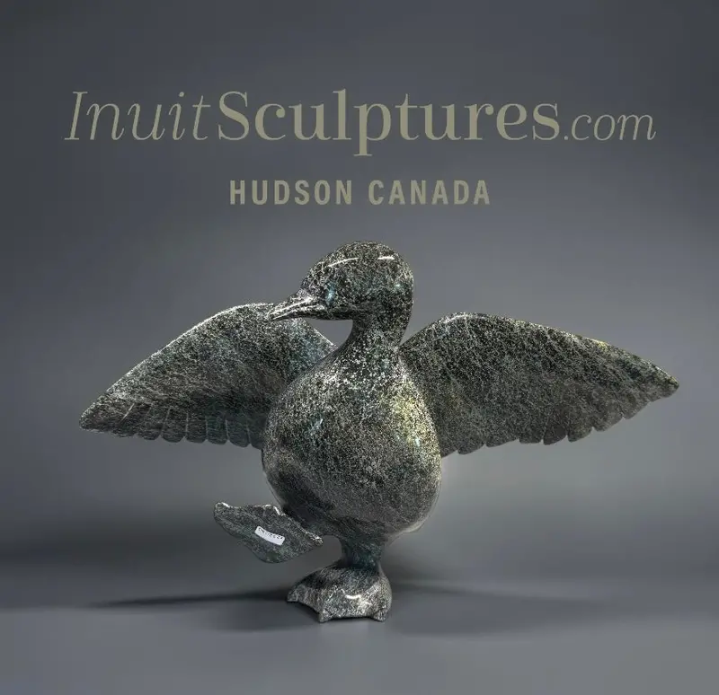 13-Inch Dancing Goose Sculpture By Pudlalik Shaa – 'Rudy' 1