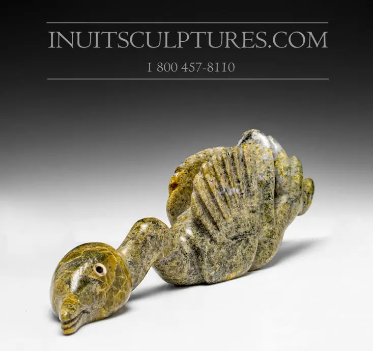13-Inch Recumbent Goose Sculpture By Toonoo Sharky 1