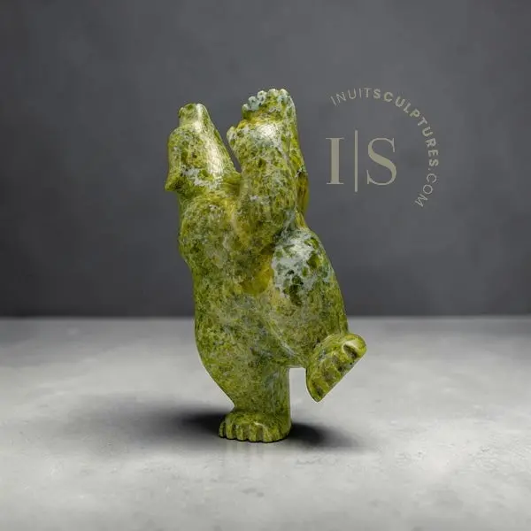 14-Inch Dancing Bear By Ottokie Samayualie, 'Appleton' — High-Spirited Edition 1