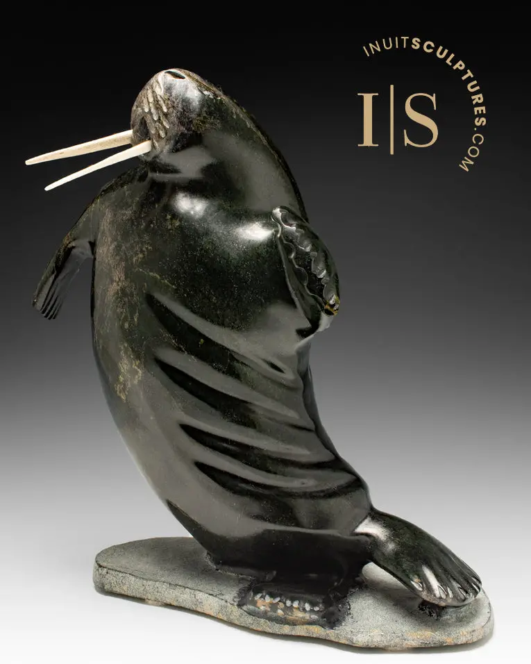 14-Inch Dancing Walrus 'Frederick' By Jaco Ishulutak 1