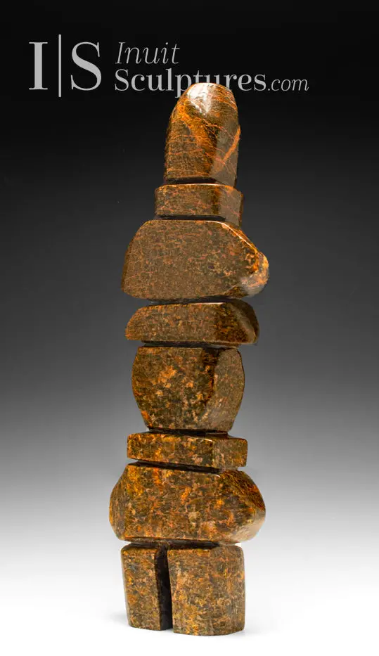 18-Inch Inukshuk Sculpture 'Sequoia' By Matt Jaw 1