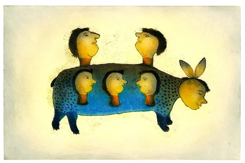 2008 Ukaliq Listens Narrative Drawing By Papiara Tukiki 1