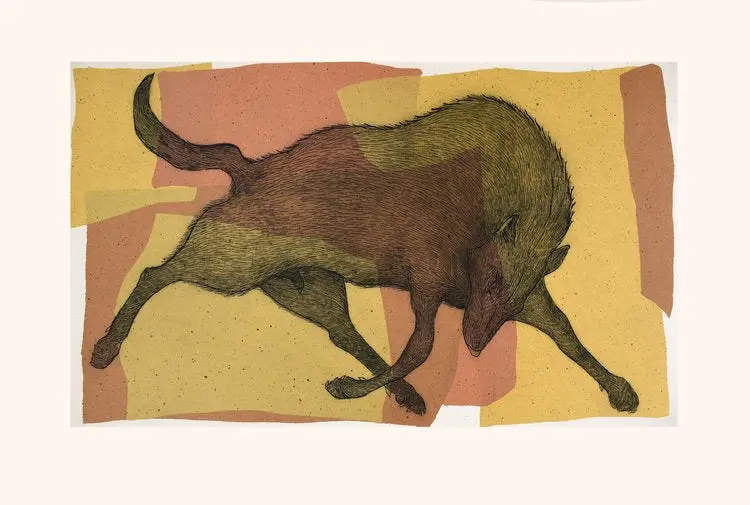 2022 Dorset Collection Print: 'Wolf Hackles' By Quvianaqtuk Pudlat 1