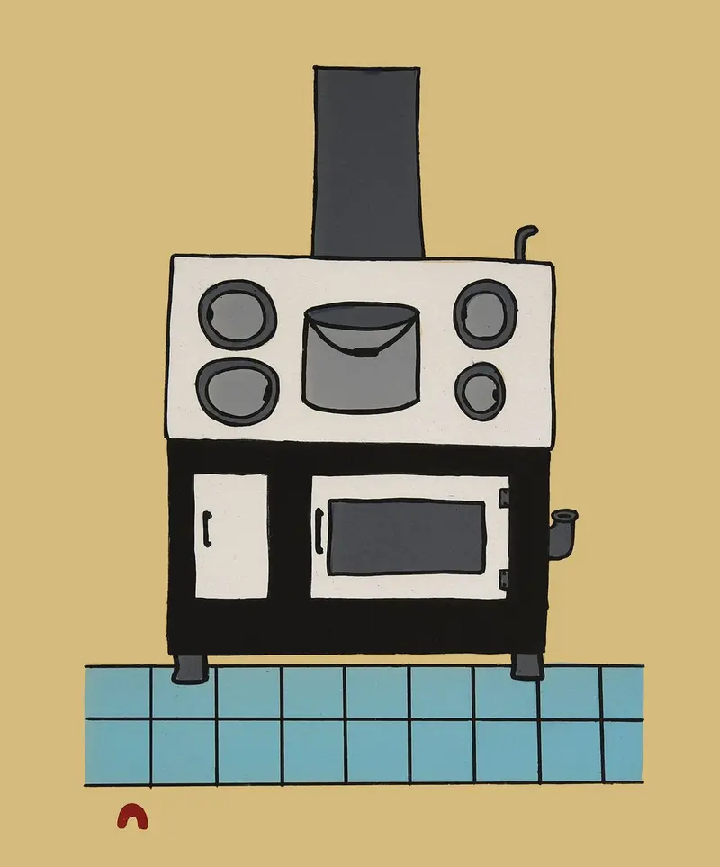 2024 Print: 'Old Stove' By Josie Pootoogook 1
