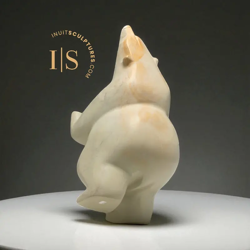21-Inch Dancing Bear Sculpture By Joanie Ragee, 'Orange Punch' 1