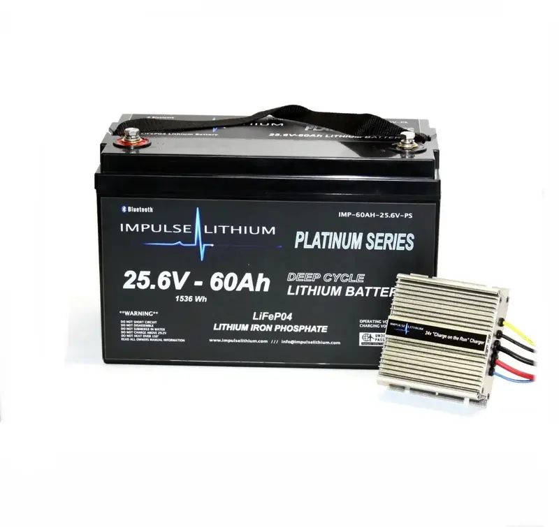24V 60Ah Platinum Series Lifepo4 Battery With Integrated Dc Charger 1
