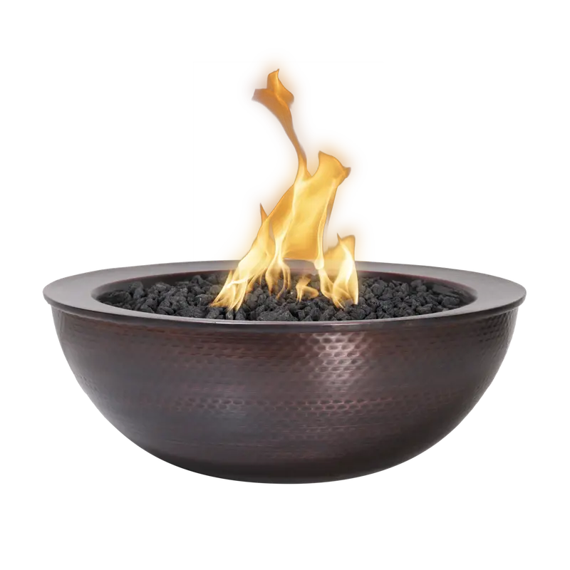 27-Inch Round Sedona Hammered Copper Fire Bowl Only By The Outdoor Plus 1