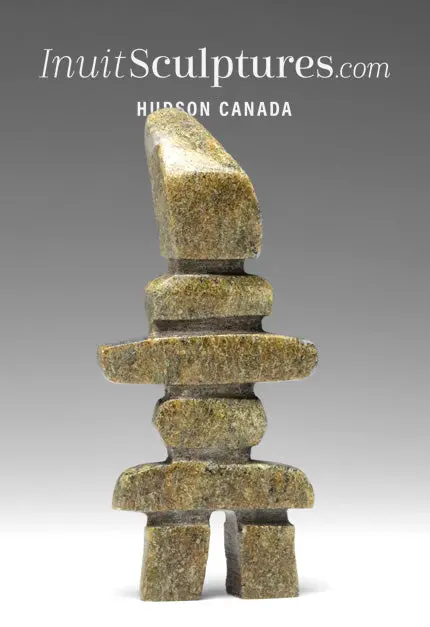 3-Inch Inukshuk Figure By Salomonie Shaa – Sandy Variant 1