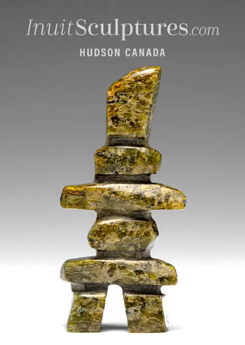 3-Inch Inukshuk Sculpture By Salomonie Shaa – Caramel Candy Theme 1
