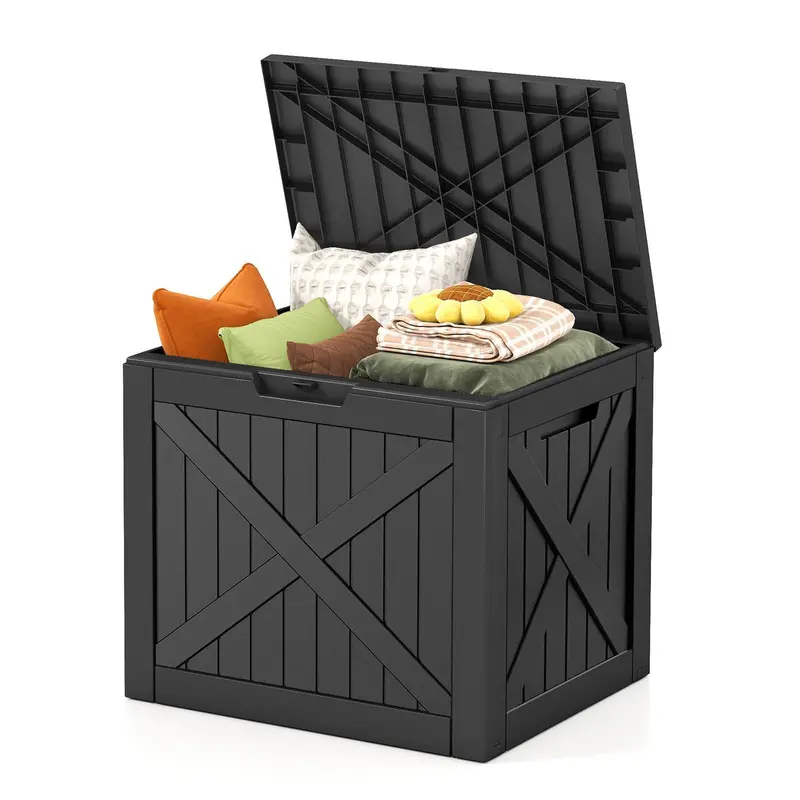 31-Gallon Weatherproof Deck Storage Box – Lockable Rattan-Style Resin Bin With Side Handles & 220-Lb Capacity 1