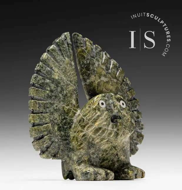 4-Inch Signature Owl Sculpture 'Oliver' By Palaya Qiatsuq 1