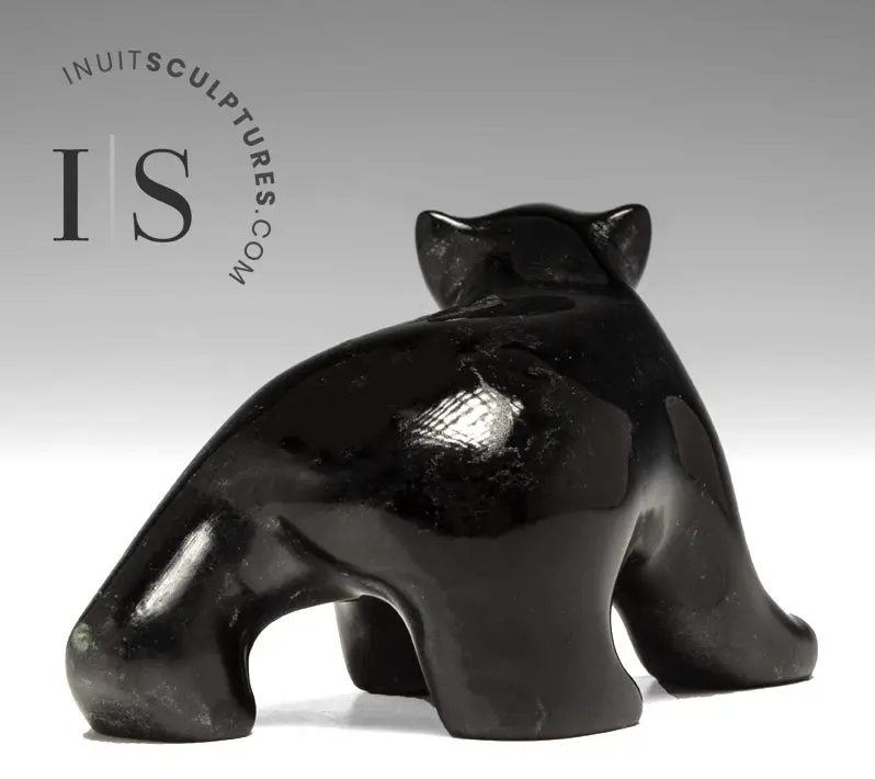 4-Inch Walking Bear Miniature By Guy Uniuqsaraq – 'Inkwell' Edition 1
