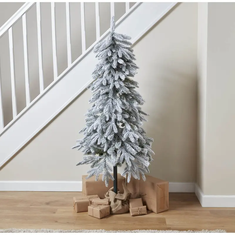 5-Foot Frosted Artificial Christmas Tree – Slim Profile For Indoor Spaces 1