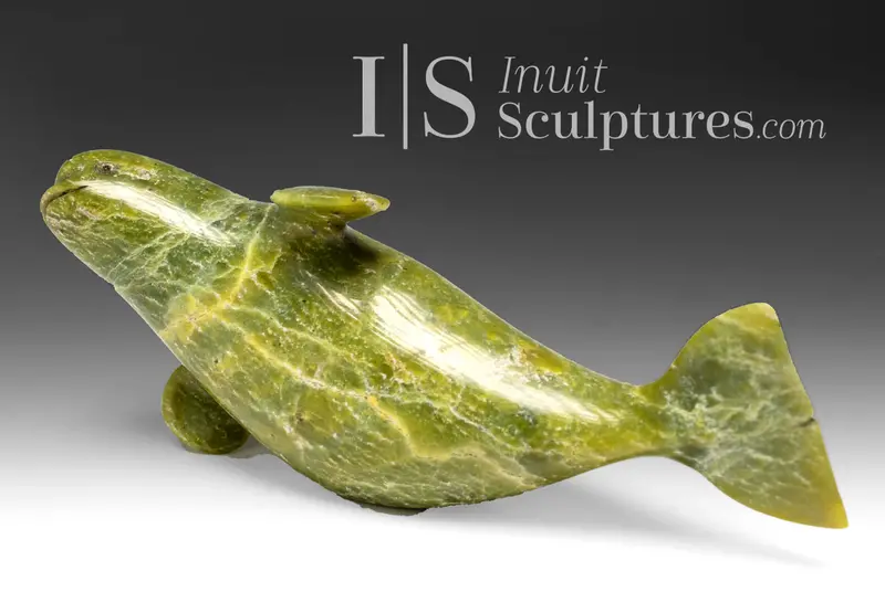 5-Inch Beluga Whale Sculpture By Pits Qimirpik – 'Voyager' (Exhibition Piece, Aug 14) 1