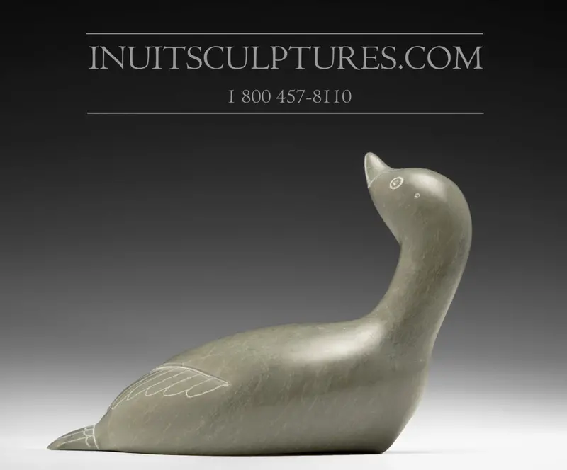 5-Inch Curious Loon Sculpture By Johnny Takatak 1
