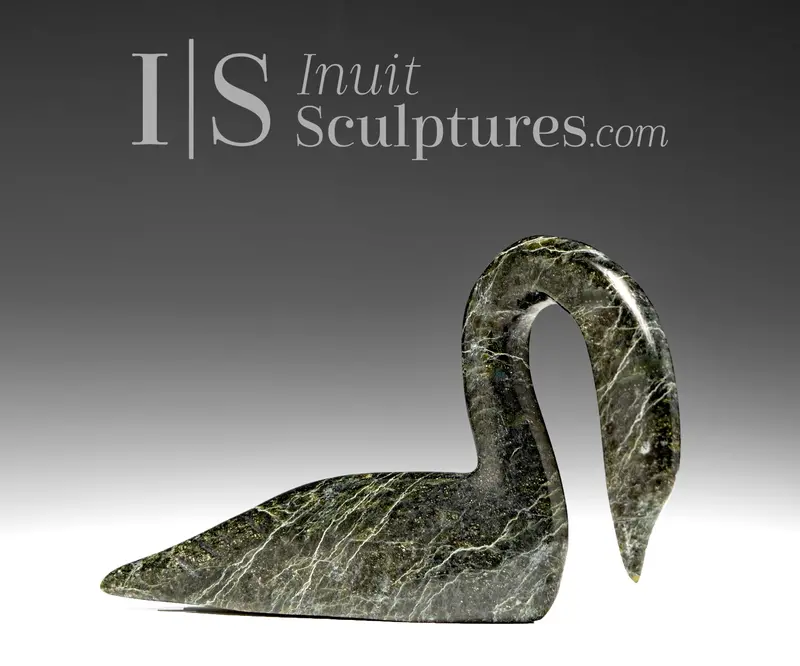 5-Inch Dark-Toned Swan Sculpture By Tony Curley 1