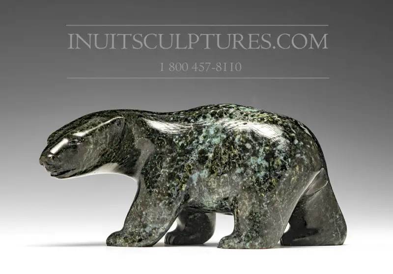5-Inch Majestic Walking Bear Carving By David Pudlat 1