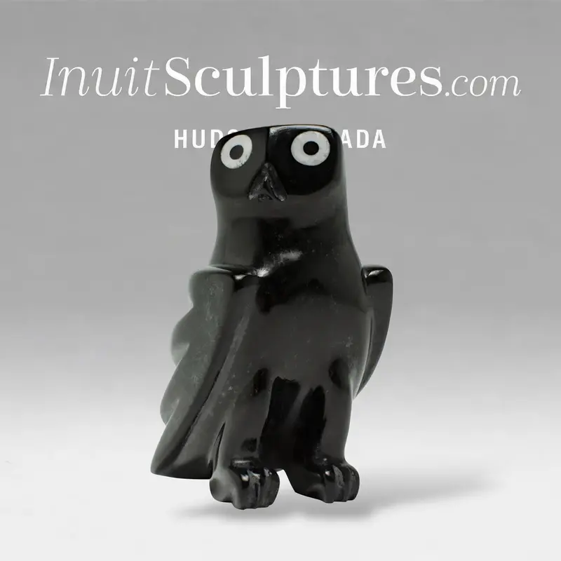 5-Inch Signature Owl Sculpture By Sam Qiatsuk – Little Sam #1 1