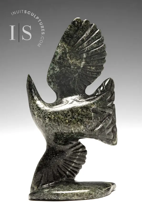 5-Inch Soaring Bird Carving By Kelly Etidloie – 'Aerial' 1