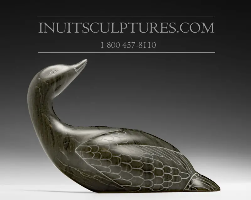 5-Inch Wise Loon Carving By Johnny Takatak 1