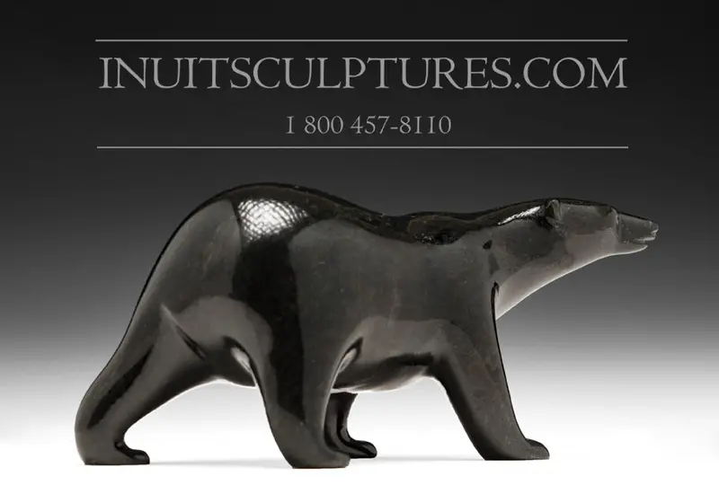 6" Bronze-Inspired Bear Figure 'Sleek Striding Bear' By Tim Pee 1