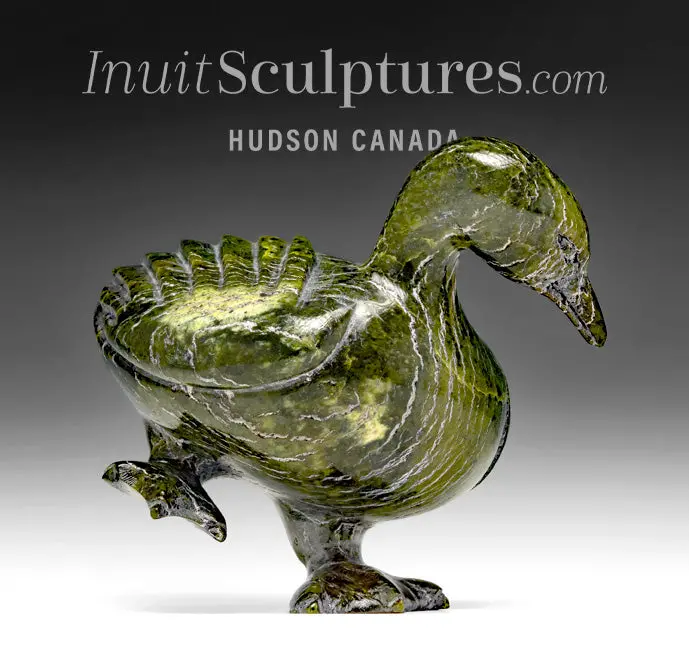 6-Inch Dancing Goose Carving By Pudlalik Shaa – Kicking Back Series 1