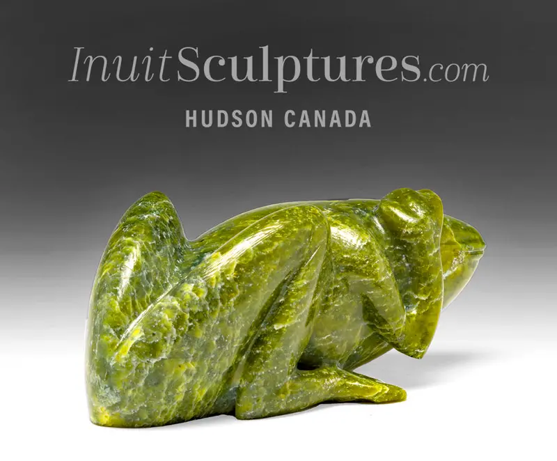 6-Inch Frog Carving 'Homer' By Quaraq Nungusuitok 1