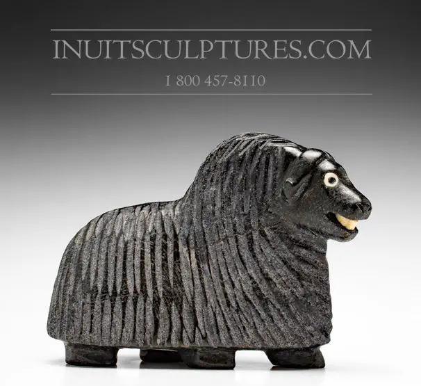 6-Inch Joyful Muskox Figurine By Pits Qimirpik 1