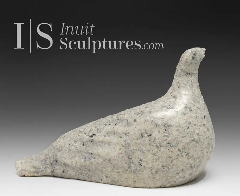 6-Inch Nesting Bird Sculpture By Donnie Pitsiulak – 'Nestled' 1