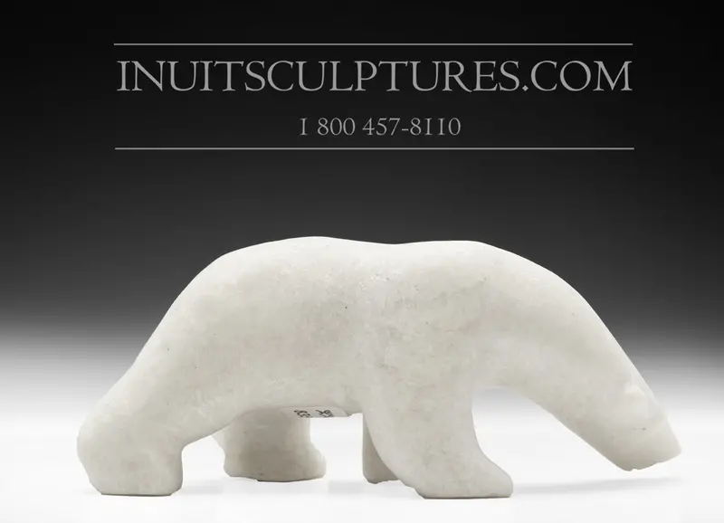 6-Inch Scenting Bear Sculpture By Tony Oqutaq 1