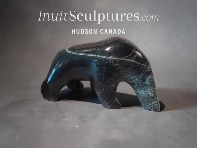 6-Inch Walking Bear Figure By Tony Oqutaq – 'Keep Your Head Down' 1