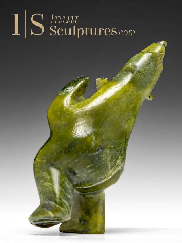 7-Inch Dancing Bear Sculpture By Allan Sheutiapik 1