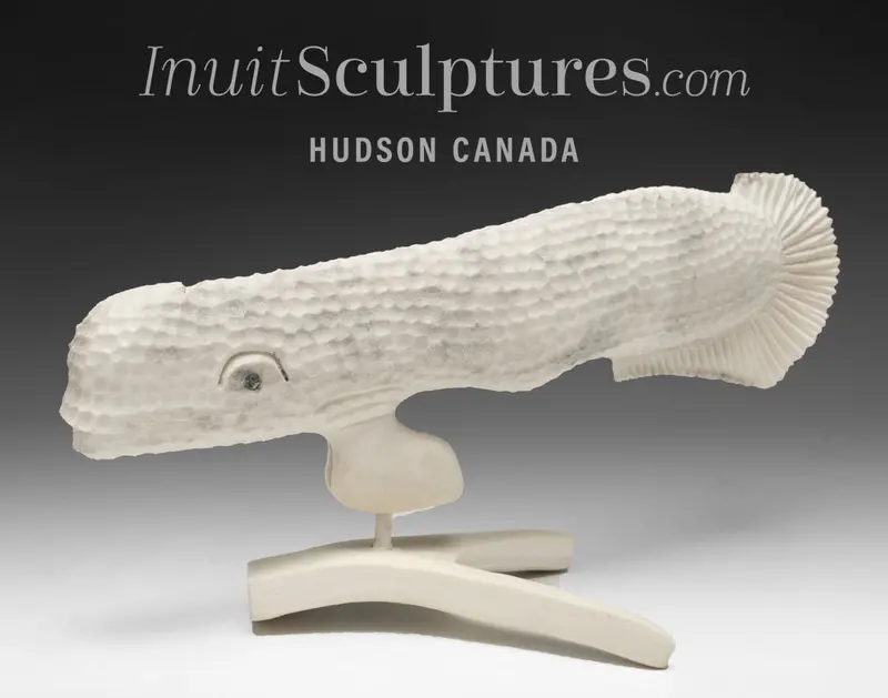7-Inch Sea Creature Carving By Charlie Saviakjuk Jr. – 'Sea Cucumber' 1