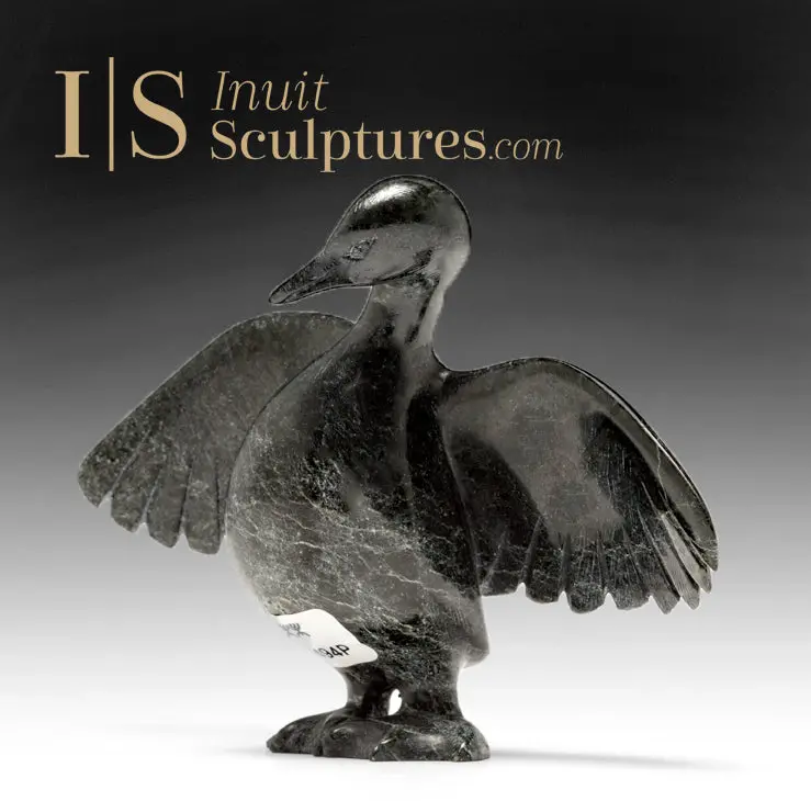 7-Inch Signature Goose Carving By Pudlalik Shaa – Churchill Edition 1