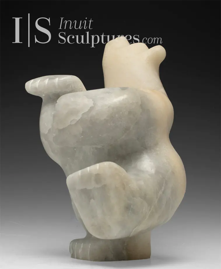 8-Inch Dancing Bear Carving By Samayualie Akesuk – 'Ice Cream Sundae' 1