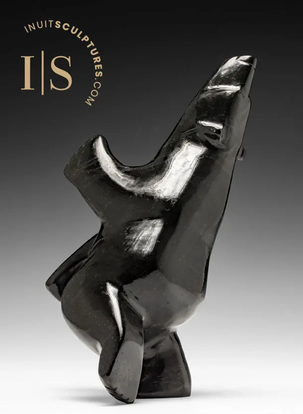 8-Inch Dancing Bear Figure By Allan Sheutiapik: 'Molasses' 1