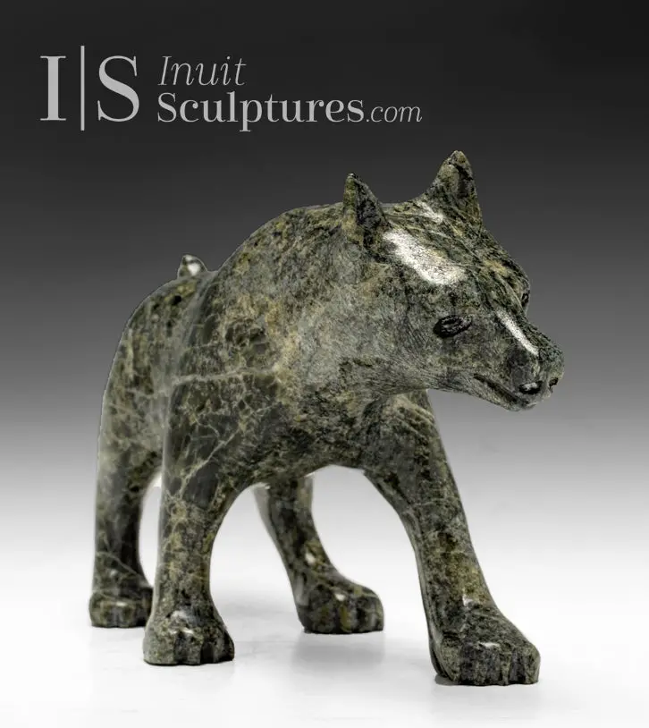 8-Inch Dog Carving By Kellyapik Etidloie – 'Rover' 1