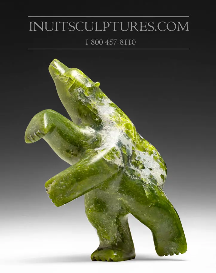 8-Inch Leaning Bear Artwork By Allan Sheutiapik 1
