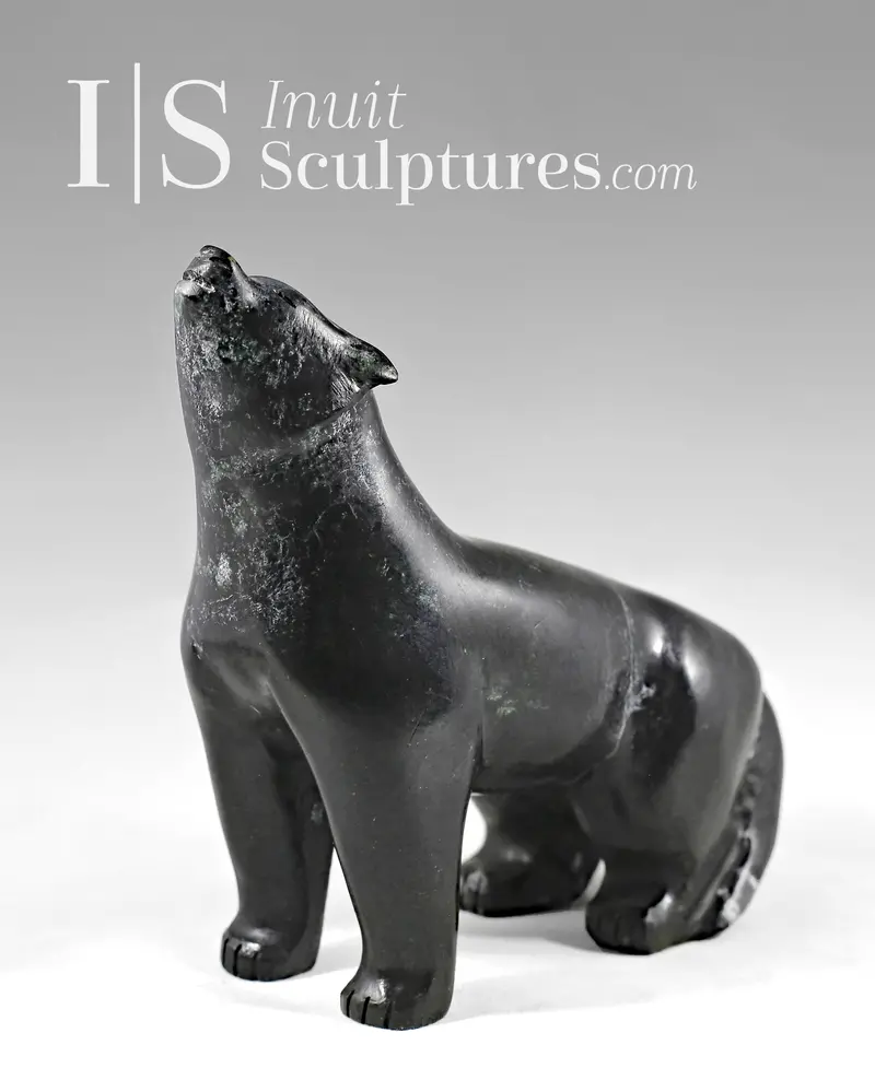 8-Inch Lone Wolf Figurine By Louie Uttaq Of Gjoa Haven 1