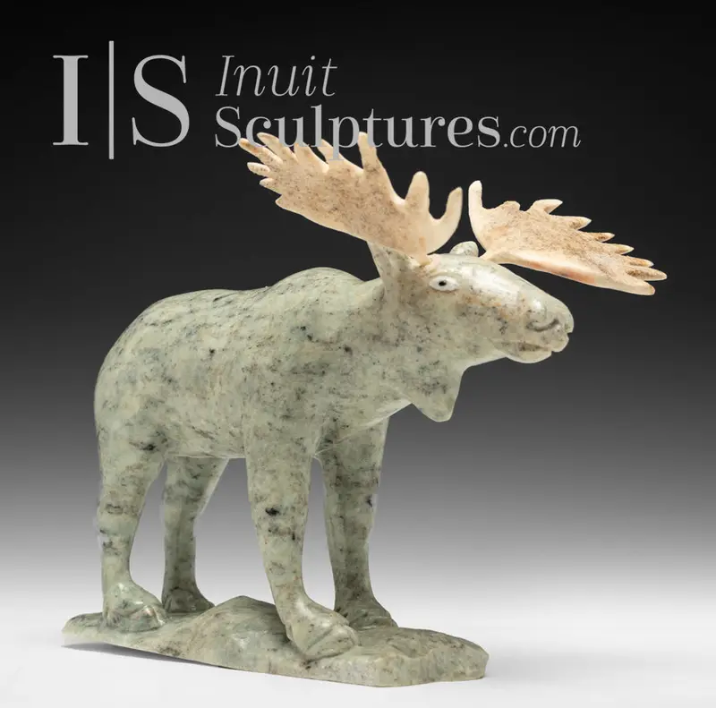 8-Inch Moose Figurine By Peter K. 1