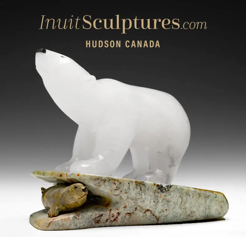 8-Inch Polar Bear And Seal Diorama By Peter K. – 'Sealed Fate' 1