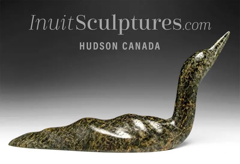 8-Inch Signature Swan Sculpture By Ning Ashoona – Commemorating Earth Day 1